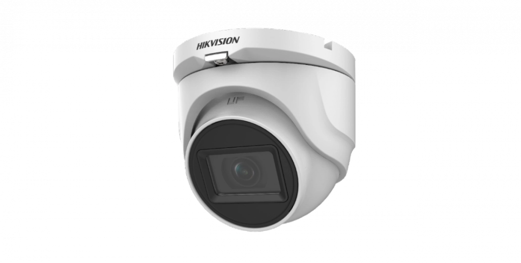 Hikvision DS-2CE76H0T-ITPF C  Telecamera Turret dome camera 5 mpx con audio 2,8 mm Ir 20m 4 in 1