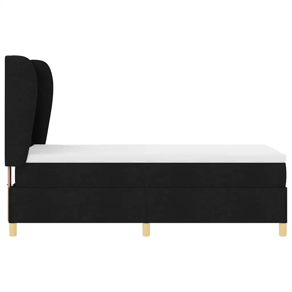 Letto a molle con materasso Nero 200 x 100 cm Tessuto 3340741