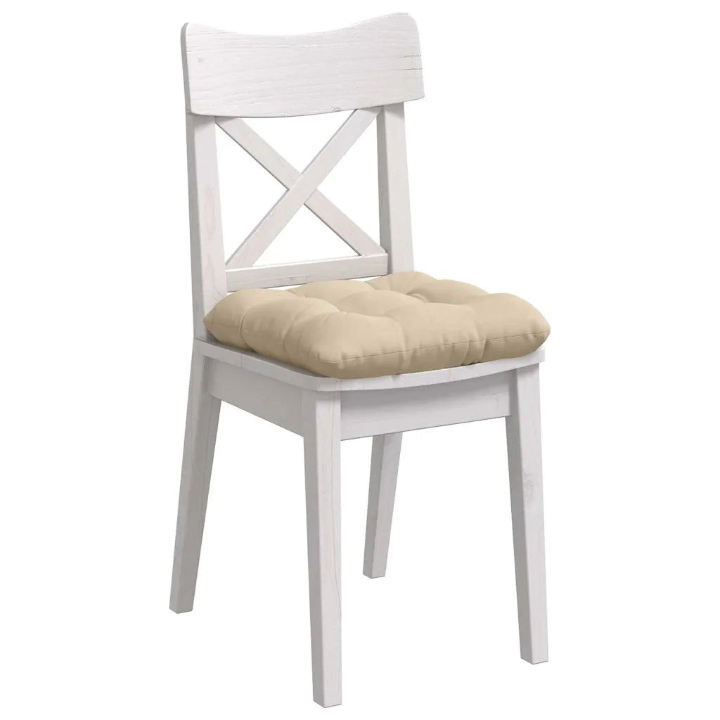 Cuscini per Seduta 4 pz | Cuscini per sedie Crema 40 x 40 cm Tessuto in Microfibra