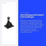 Manettino di cambio a 5 velocità - Alta qualità in materiale plastico - Cappotto in pelle sintetica - Bordezza verniciata - Installazione facile - Sensazione di guida confortevole - Manettino di cambio
