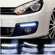 Trade Shop - Coppia Fari Luce 8 Led 5050 Diurne Daytime Fanale Fari Auto 12w Led 240 -