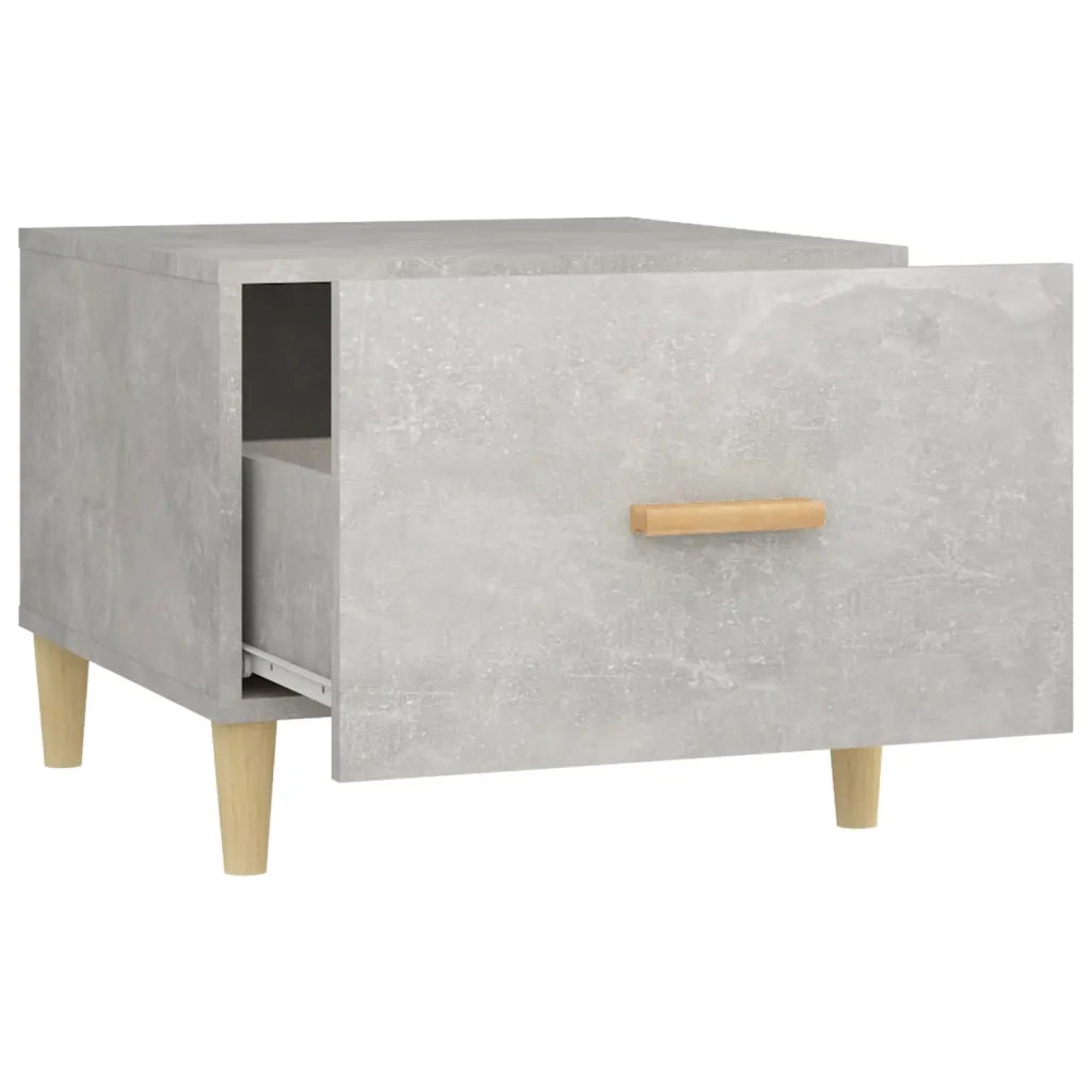 Tavolino Salotto Grigio Cemento 50x50x40 cm Legno Multistrato 812716