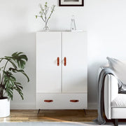 Credenza Bianco Lucido 69,5x31x115 cm in Legno Multistrato 828206