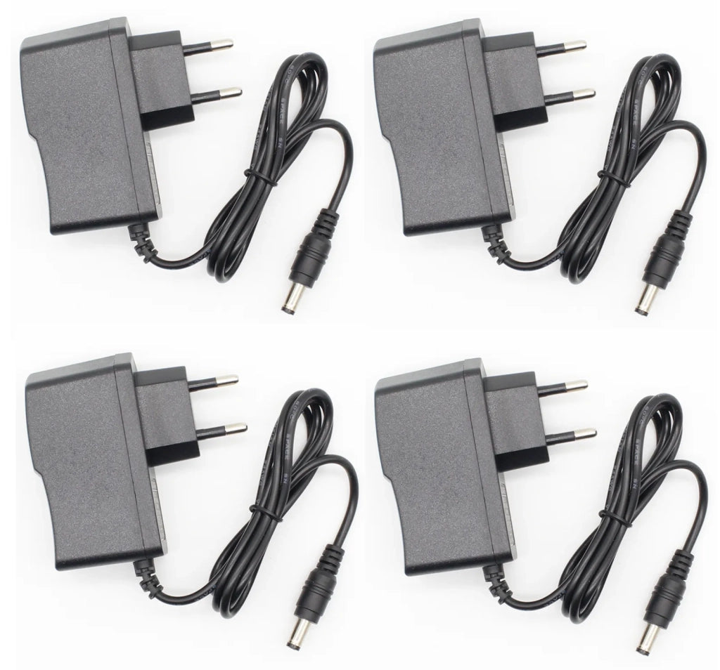 4 TRASFORMATORE ALIMENTATORE UNIVERSALE 1A PRESA SPINA CASA LED AC 220V 12V