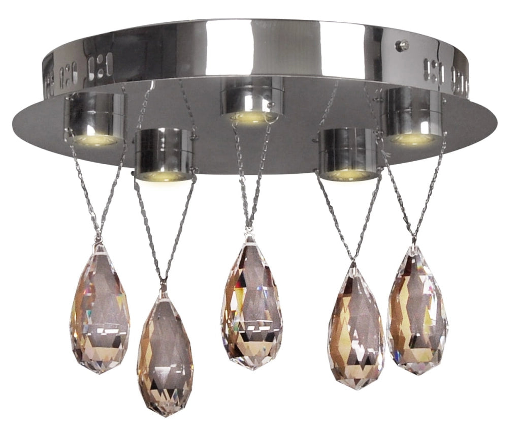 Plafoniera LED Candellux Prisma cromata cristallo 34cm