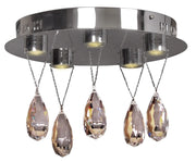 Plafoniera LED Candellux Prisma cromata cristallo 34cm