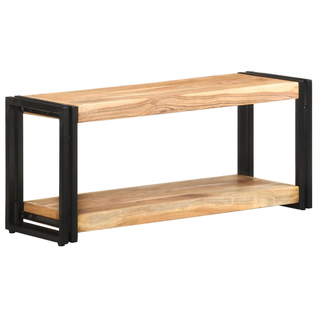 Mobile TV multimediale scaffale per televisione televisore buffet sala da pranzo soggiorno camera da letto 90 x 30 x 40 cm legno massello di acacia marrone 02_0026328