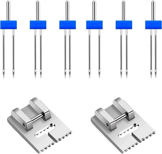 Contenitore in 6 pezzi - Doppie Aghi Jersey - Doppie Aghi per Macchina da Cucire - Doppie Aghi Multifunzionali per Macchine da Cucire per la Casa