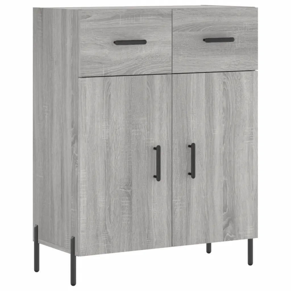 Credenza-Buffet-Armadio da cucina Grigio Sonoma 69,5x34x180 cm in Legno Multistrato 817756
