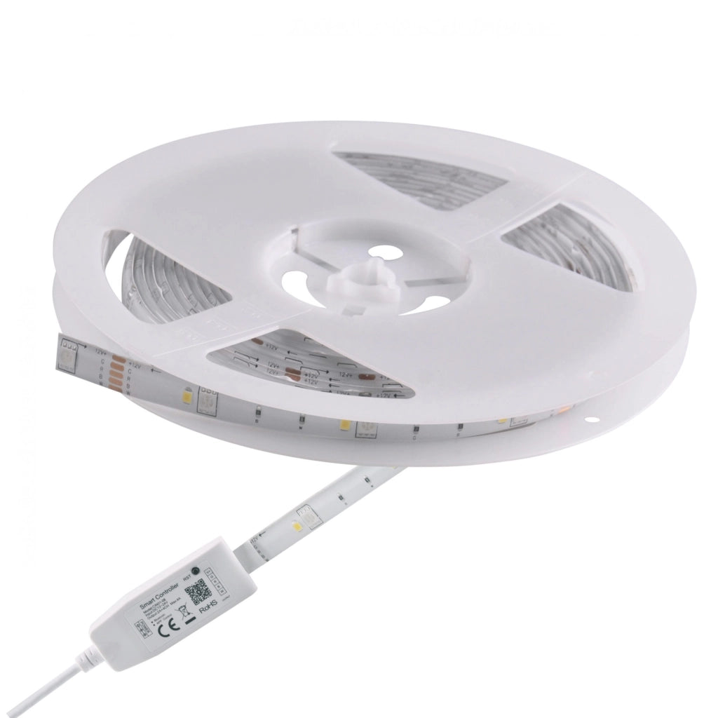 Striscia LED WiFi 2m RGB+4000K IP65 Tuya kit Polux