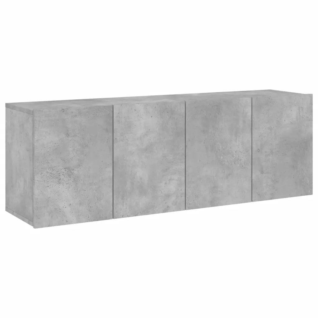 Mobili TV a Parete 2pz-Credenza TV-Console TV Grigio Cemento 60x30x41 cm