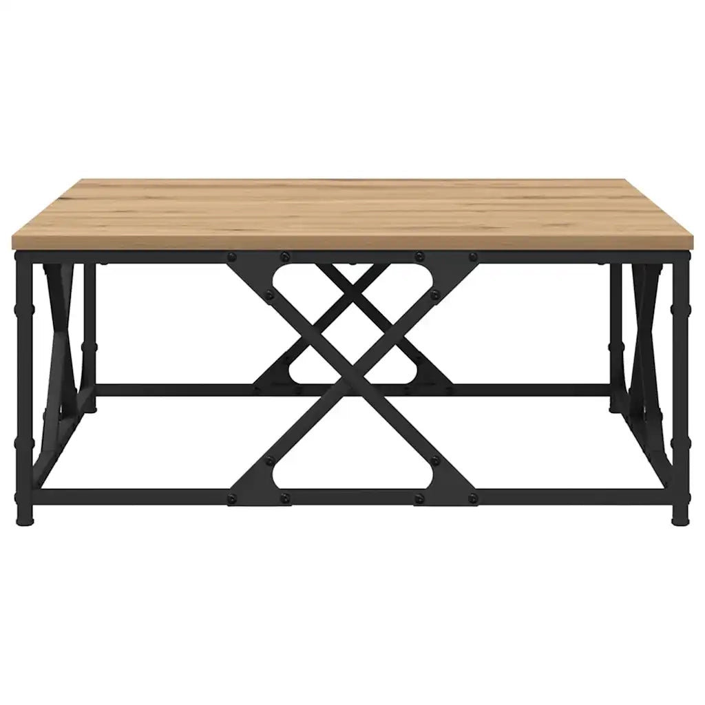 Tavolino da salotto Rovere artigianale 70 x 70 x 30 cm