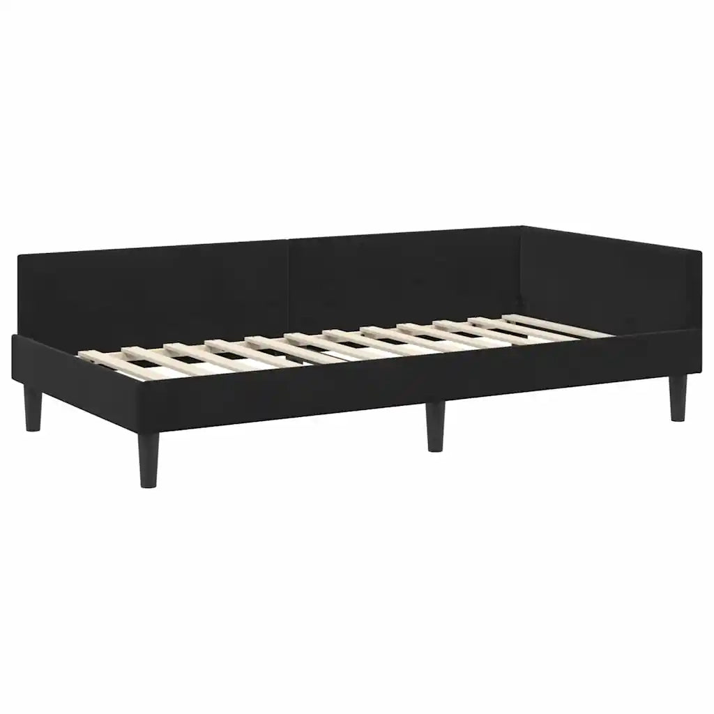 Struttura Letto Angolare con Materasso Altro 2 pcs Nero Velluto