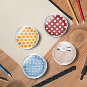 Bottoni per Badge con Spilla 100 Set in Acrilico 25 mm 30163