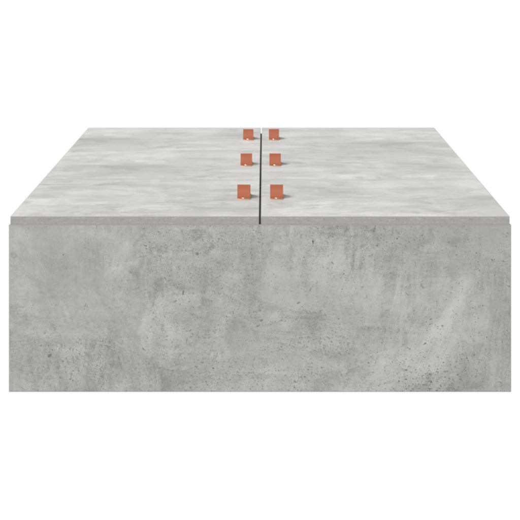 Struttura letto con contenitore Grigio Cemento 90x200 cm