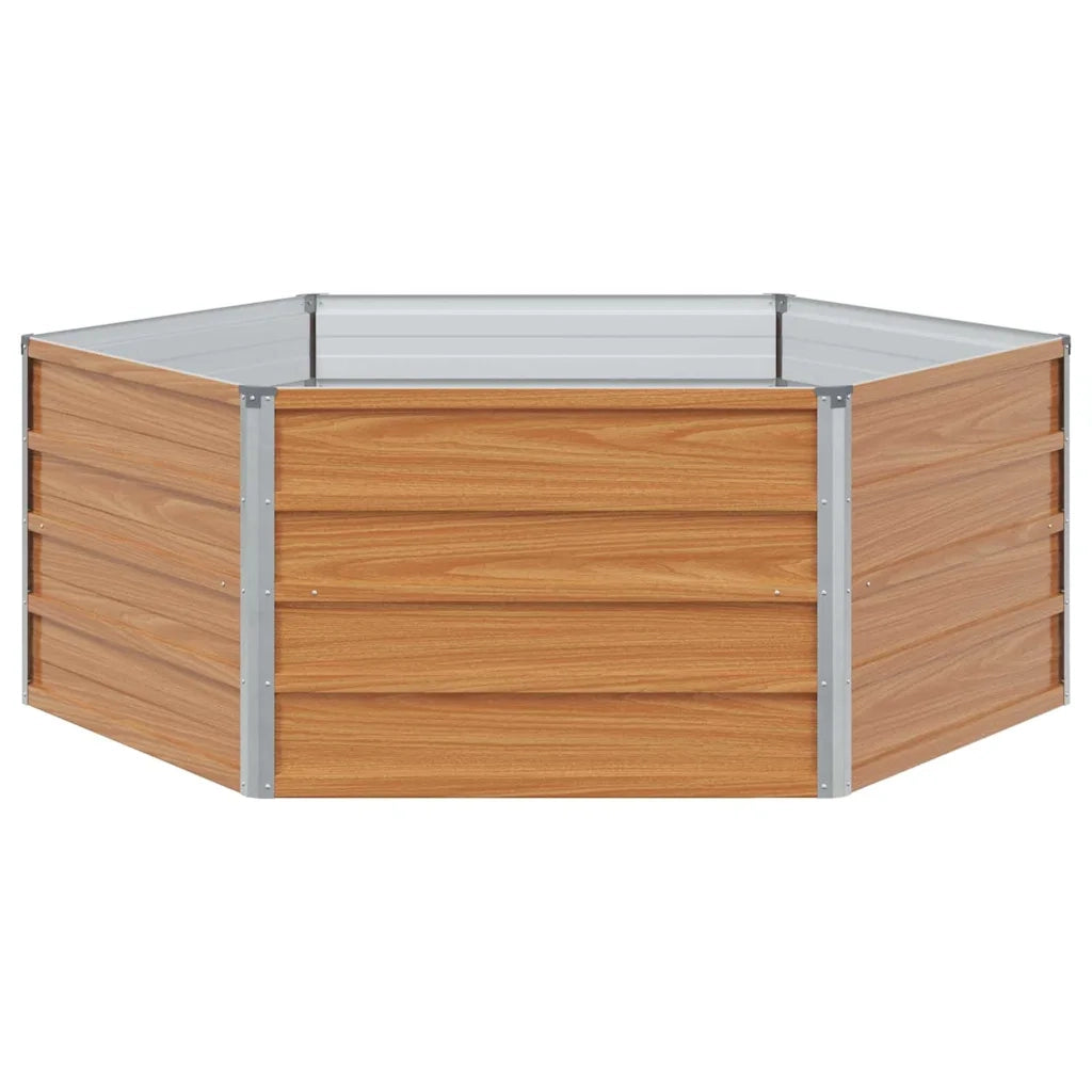 Letto rialzato da giardino Aspetto legno 129 x 129 x 45 cm