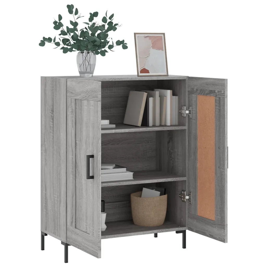 Credenza Grigio Sonoma 69,5x34x90 cm in Legno Multistrato 830202
