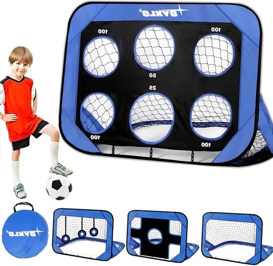 Apparecchio di allenamento multifunzionale per bambini per il calcio - Portatile e rimovibile - Adatto per dentro e fuori casa - Con borsa da trasporto - Per ragazzi e ragazze - Regalo per bambini dai 6 ai 12 anni