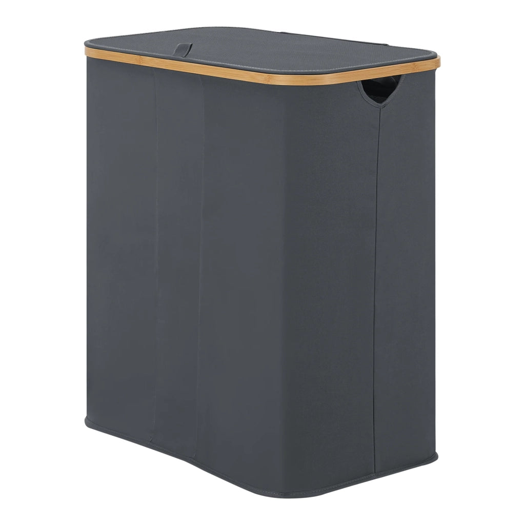 Cesto portabiancheria 69 x 57 x 37 cm grigio scuro 03_0008011