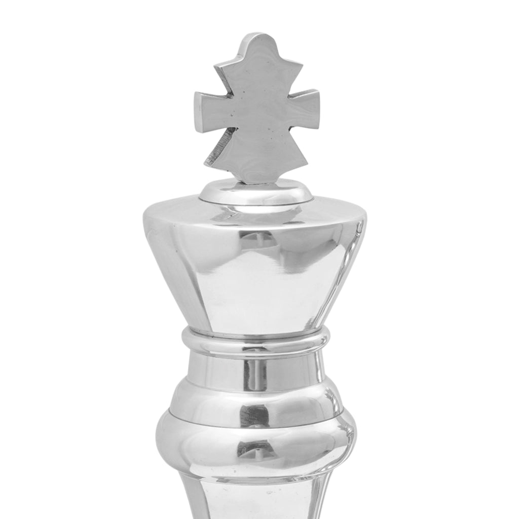 Sculture da Scacchi 2 pcs Argento Alluminio