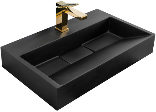 Lavabo In Conglomerato Goya Black Mat 60cm