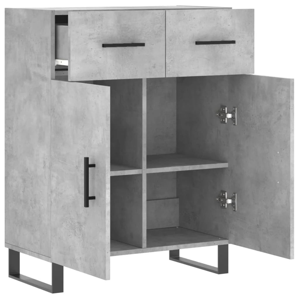 Buffet credenza cassettiera armadio mobile contenitore organizer per cucina soggiorno salotto 69,5 x 34 x 90 cm legno ingegnerizzato grigio 02_0032063