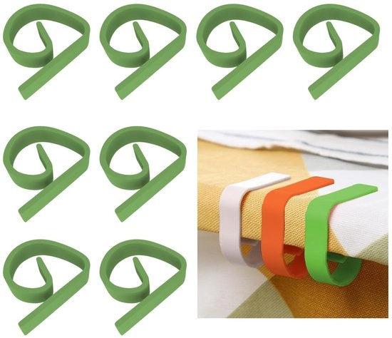 Kit di chiusura per tovaglie per esterni - 8 pezzi - Chiusura tovaglie per esterni - Chiusura tovaglie robusta - Duratura - Materiale ABS di alta qualità - Design elegante - Kit di clip per tovaglie