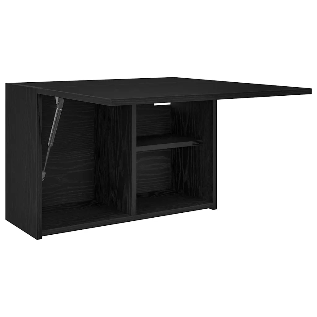 Mobiletto da bagno a parete nero design pratico 60 x 25 x 40 cm multifunzionale stile minimalista legno nero 02_0051261
