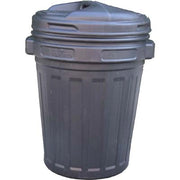 BIDONE IMMONDIZIA + COPERCHIO A VITE  NERO LT 70 CM 45 H.CM 62