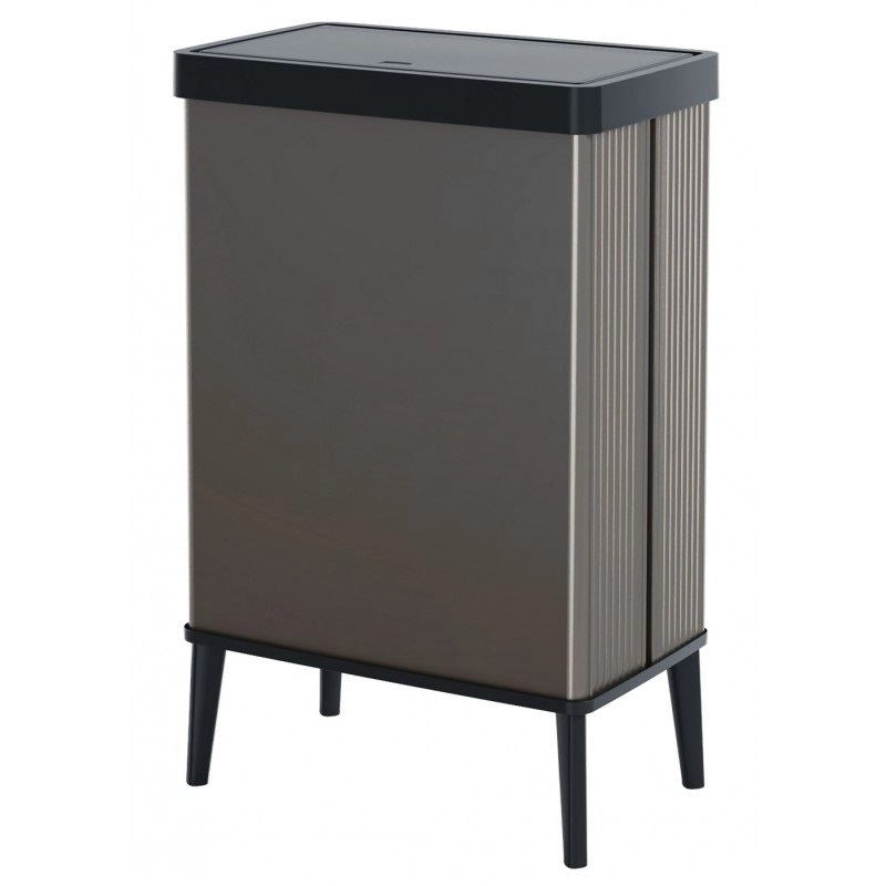 Pattumiera Bidone Differenziata Verto High Pearl Grey 27 x 44 x 69 cm