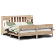 Letto matrimoniale | Letto per adulti | Letto Libreria senza Materasso 180x200 cm in Legno di Pino