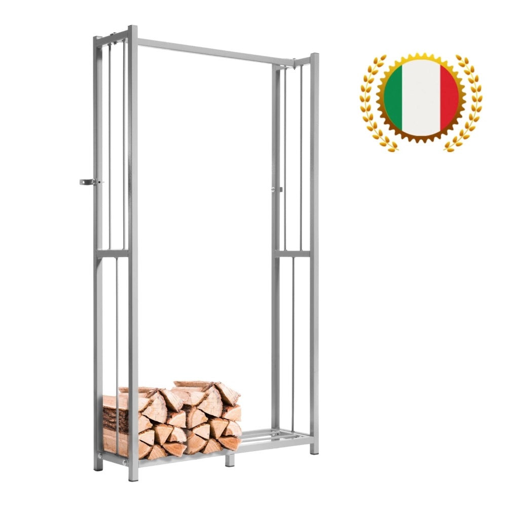 Andrys Porta Legna in Acciaio 40x25x120 cm
