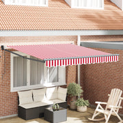 Tenda retrattile automatica Striscia rossa e bianca 350x250 cm