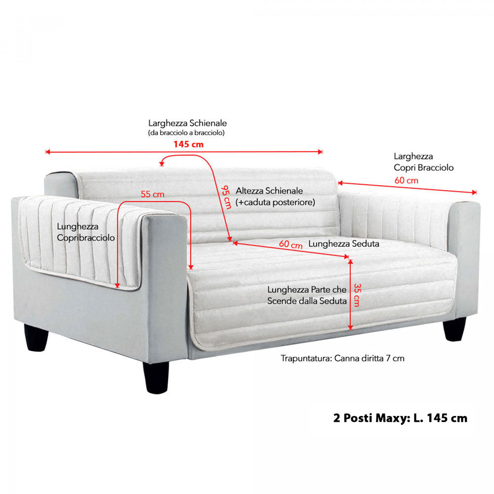 Copridivano Trapuntato in Microfibra Doubleface Blu Scuro/Verde Mela 1 Posto