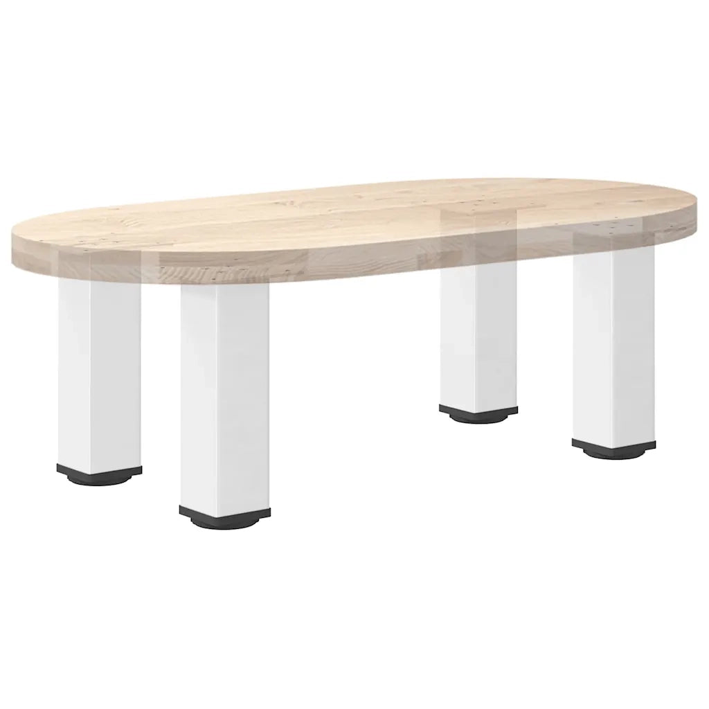 Gambe per Tavolino da Caff¨¨ 4 pz-Set di 4 Gamba per Tavolo Bianche 30-32 cm Acciaio 887492