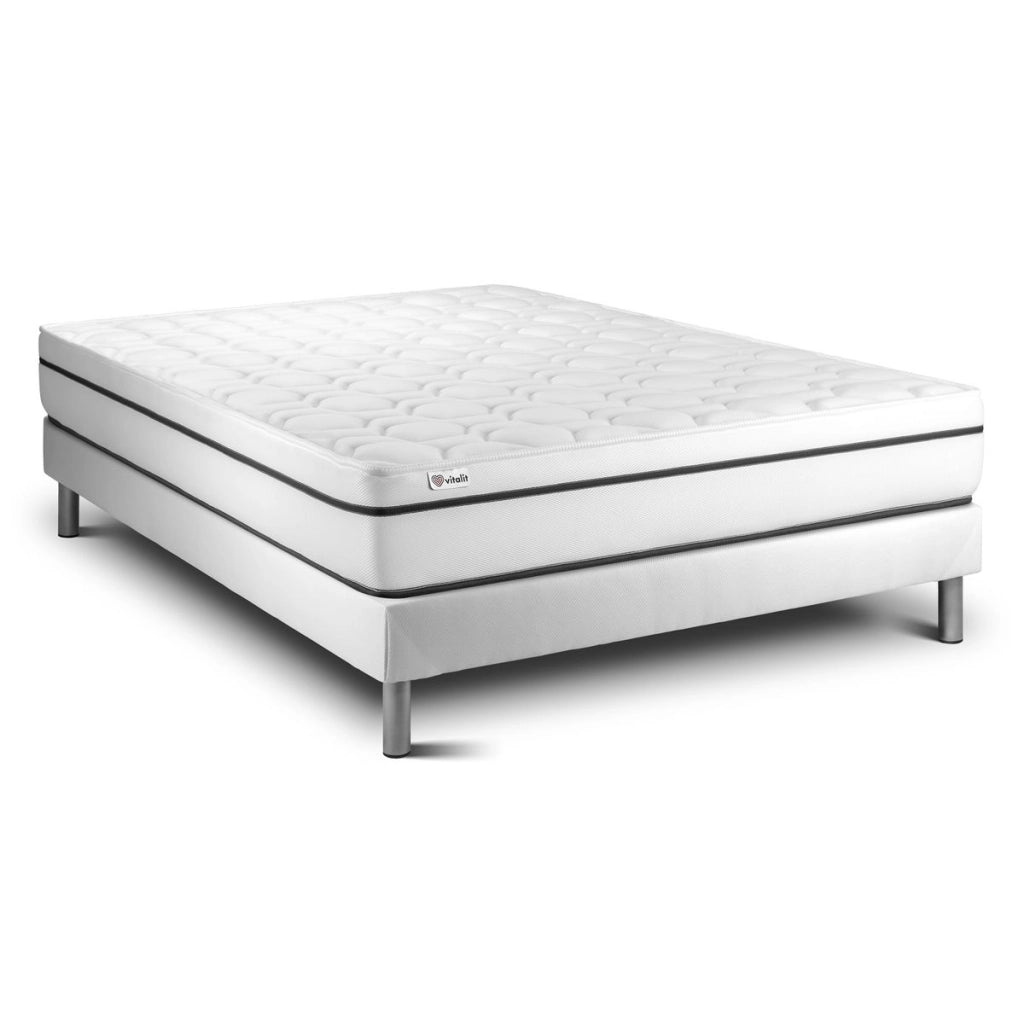 Letto con materasso VITAL SPA 180 x 220 cm Rete kit Bianco