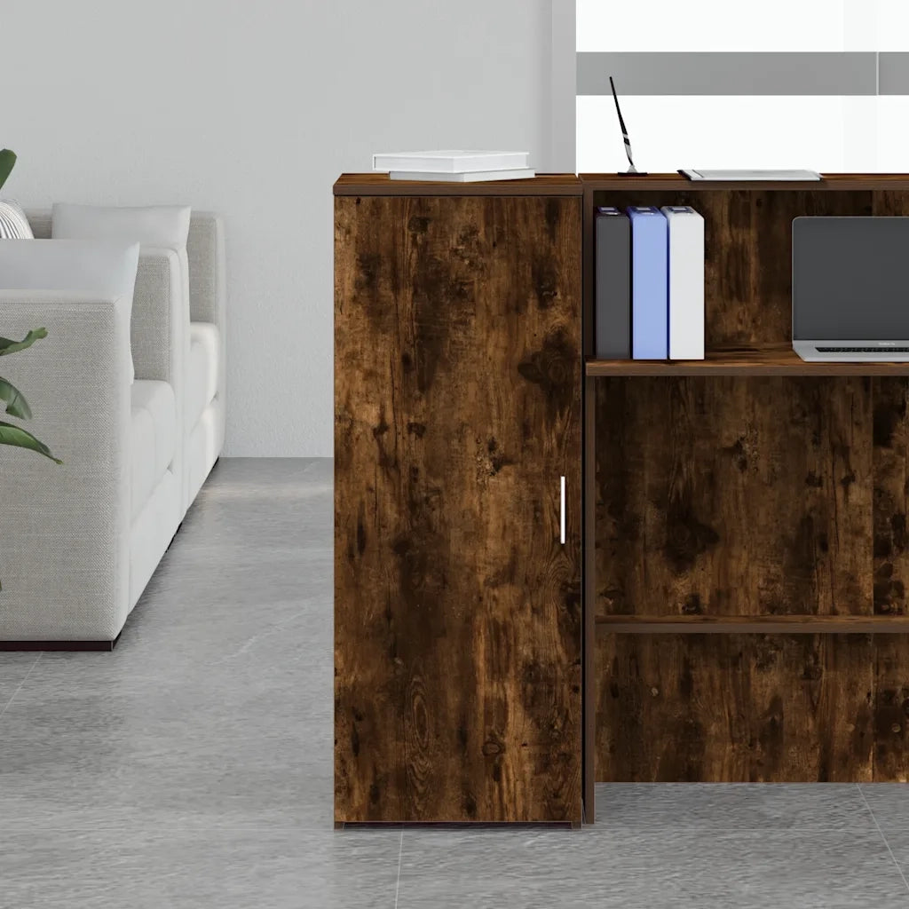 Mobile Portaoggetti Rovere Fumo 40x45x103,5 cm in Truciolato 859037