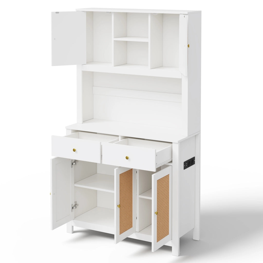 Mobile contenitore multiuso ¨C Minimal ¨C Bianco, 5 ante, 2 cassetti, 100x40x180 cm
