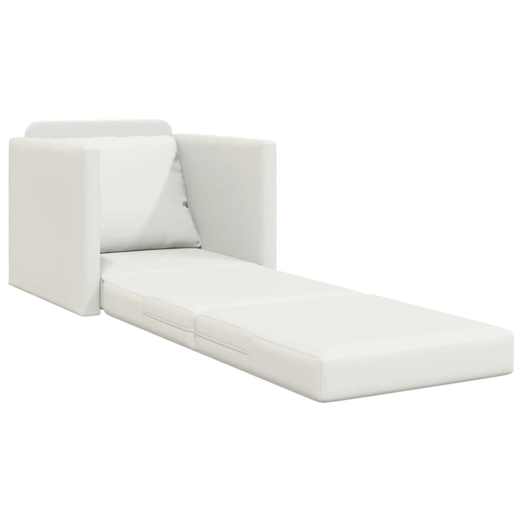 Divano letto 60cm Bianco Pelle Artificiale 4106636