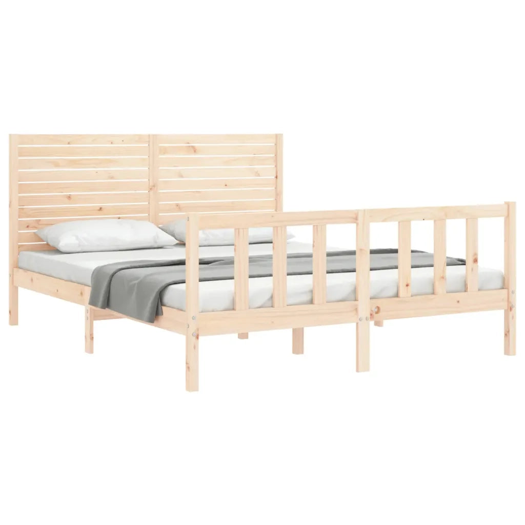 Giroletto senza Materasso 160x200 cm in Legno Massello di Pino 3193216