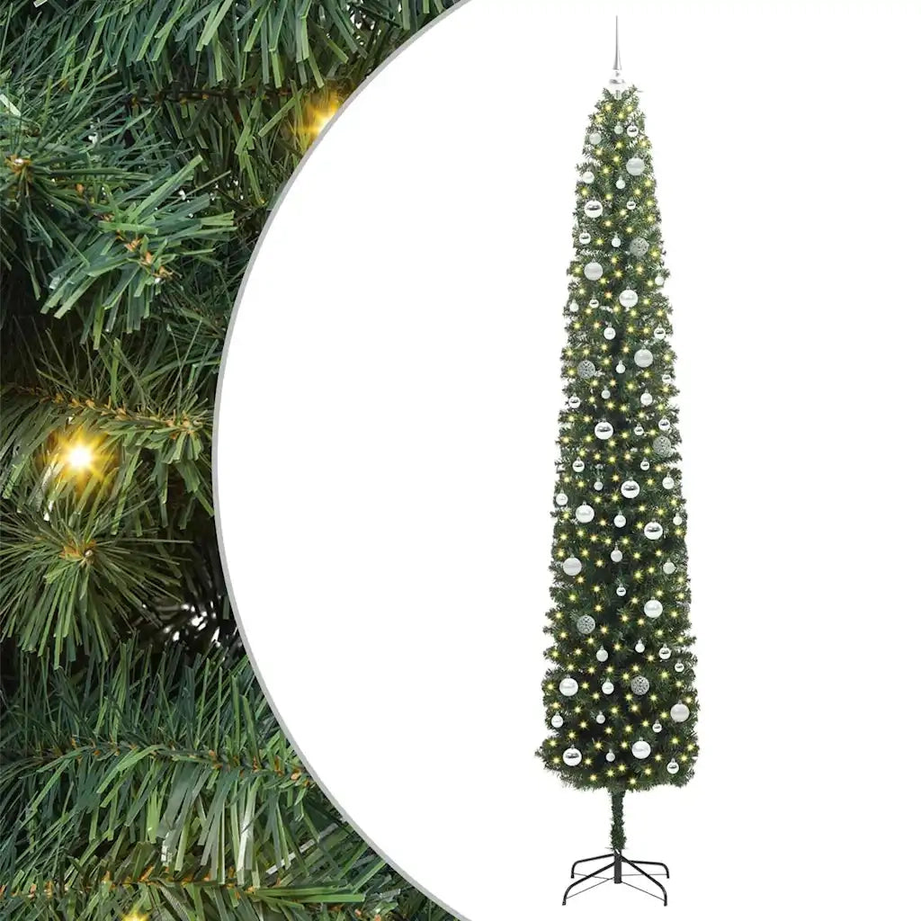 Albero di Natale artificiale con 300 LED Verde 270 cm 3394983