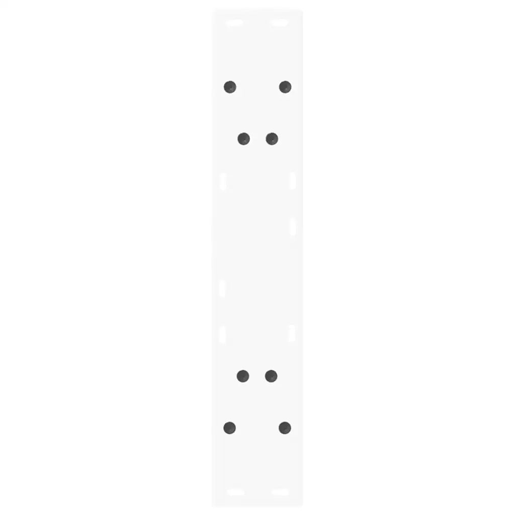 Gambe per tavolo da pranzo a forma di V 2 pz bianche 50x(72-73,3) cm in acciaio