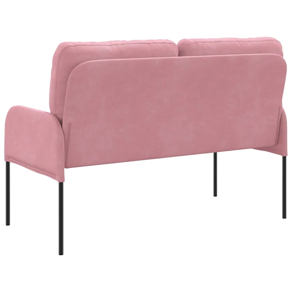 Divano | Divano da soggiorno | Sofa con cuscino 110cm Rosa Legno compensato