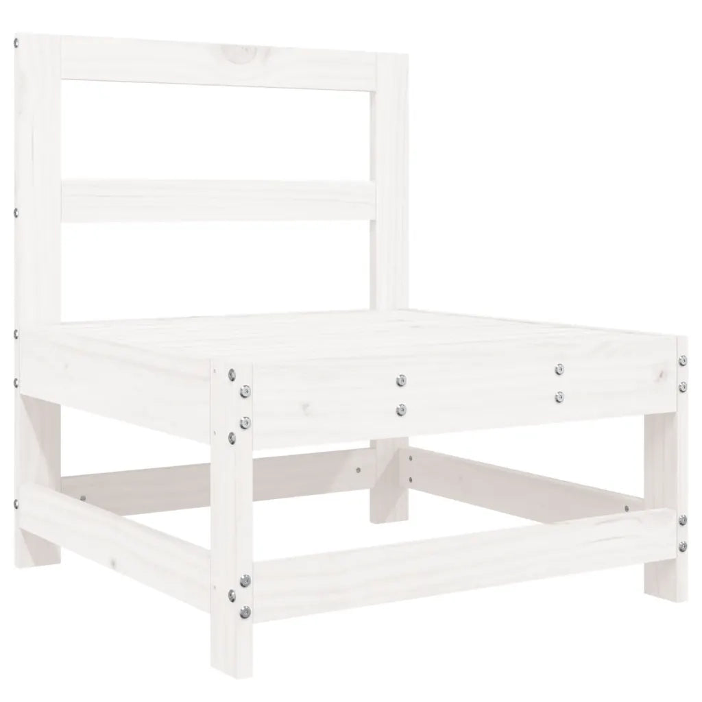 Set Salotto da Giardino 5 pz Bianco in Legno Massello di Pino 3250485