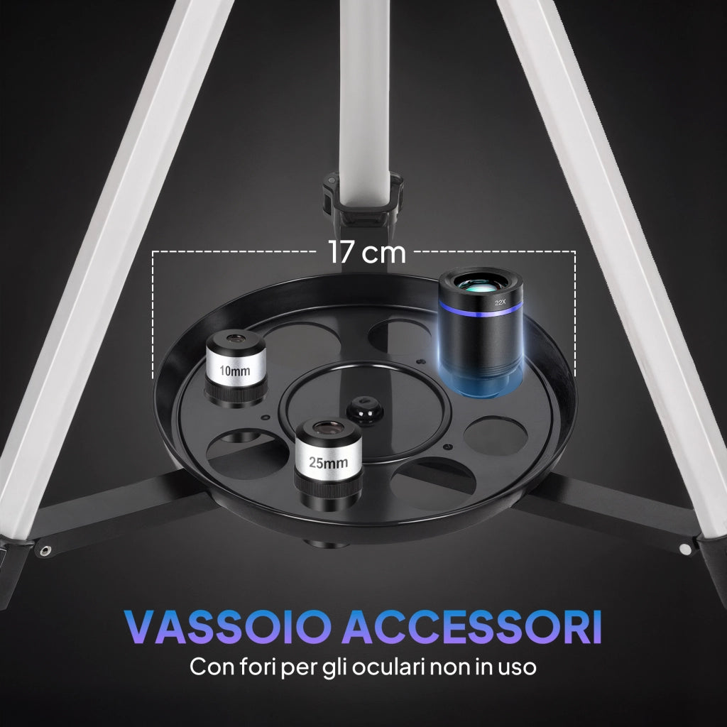 Telescopio Astronomico 70mm ¨C zephmum ¨C Bianco e Nero, 80x80x135 cm