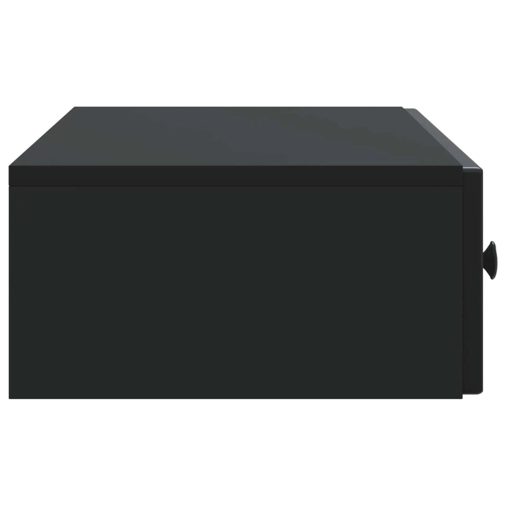 Tavolino da Parete Laterale Nero 87,5 x 34,5 x 17 cm 898156