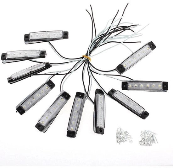 Luci di segnalazione per veicoli 10 pezzi - Impermeabili - Luci posteriori LED - Lampade di sostituzione - Adatti per camion e rimorchi - Facili da installare - Luci di segnalazione