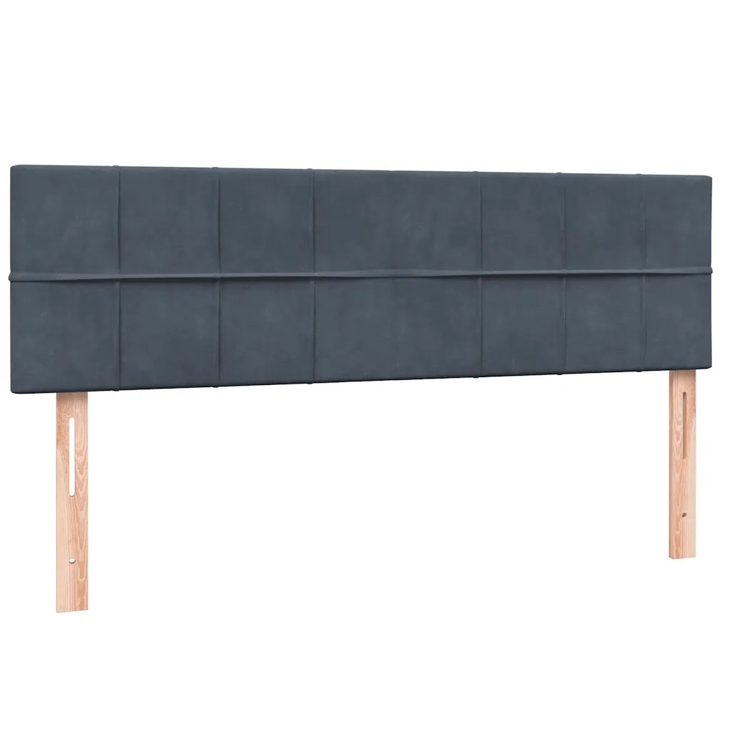 vidaXL Giroletto a Molle con Materasso Grigio Scuro 160x210 cm Velluto