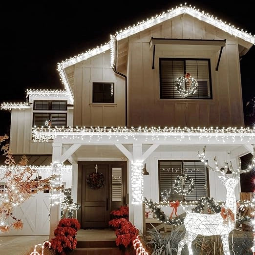 Cascata di Luci LED 4x0,60 Metri per Interni ed Esterni COLORE LED: BIANCO FREDDO