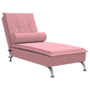 Chaise Longue Massaggi con Cuscino Rosa in Velluto CFW8480643